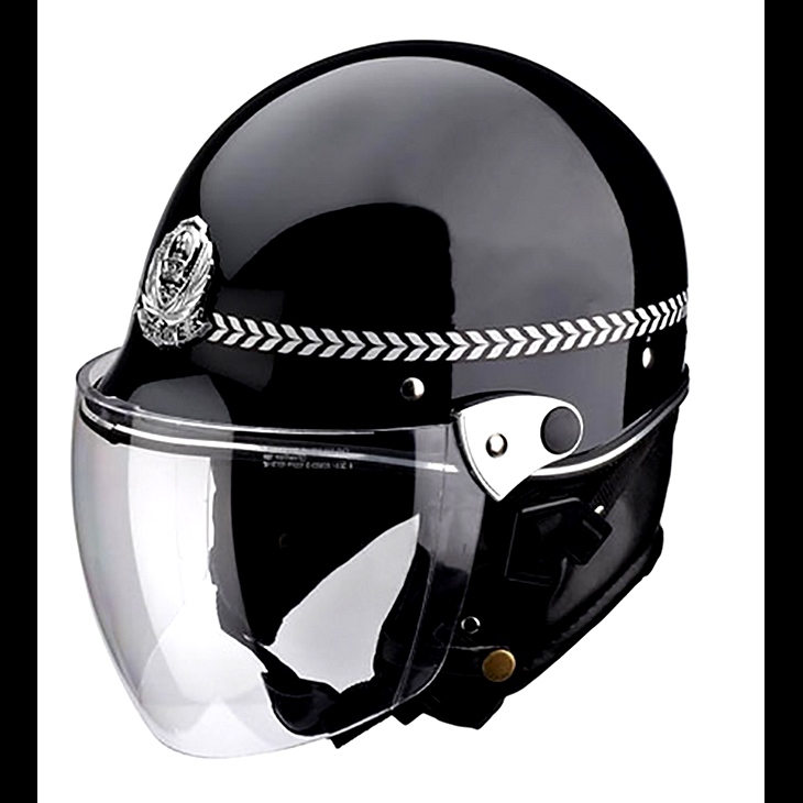 厂家定制警用摩托车头盔春秋盔保安巡逻执勤盔
